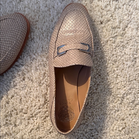 Vince Camuto Textured Beige Loafers - Picture 3 of 3